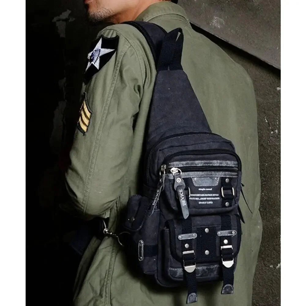 Device Haze rugged black body bag unique uneven fabric texture & compartments